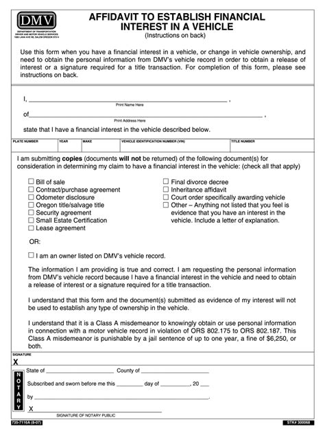 Oregon Dmv Forms 2020 2022 Fill And Sign Printable Template Online