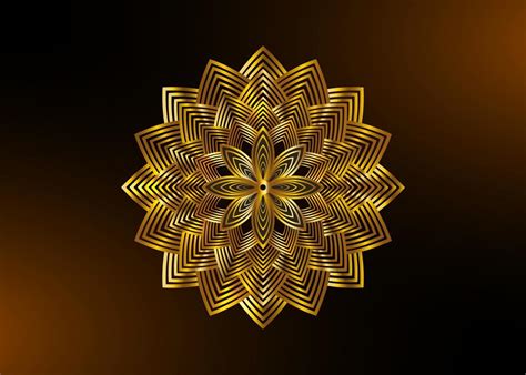 Mandala De Flor De L Tus De Ouro Semente Da Geometria Sagrada Do