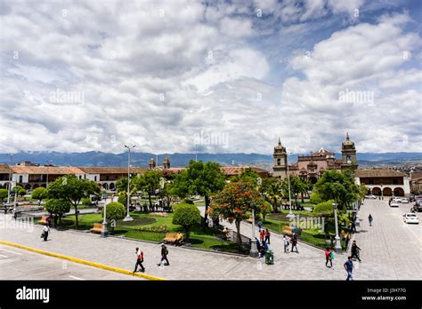 Plaza De Armas Of Ayacucho City Peru Stock Photo Alamy