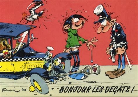 Gaston Lagaffe Carte Postale Bonjour Les D Gats Akilon