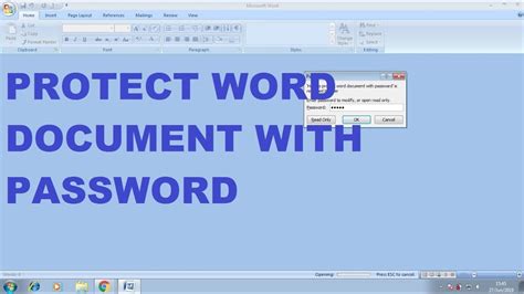 How To Protect Word Document With Password Microsoft Word Tutorial Youtube