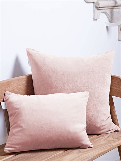 Velvet Linen Cushions Blush Pink Cushions Pillow Case Bed Cushions