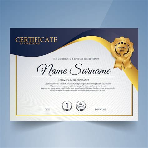 Certificado Creativo De Plantilla De Premio De Apreciaci N Vector Premium