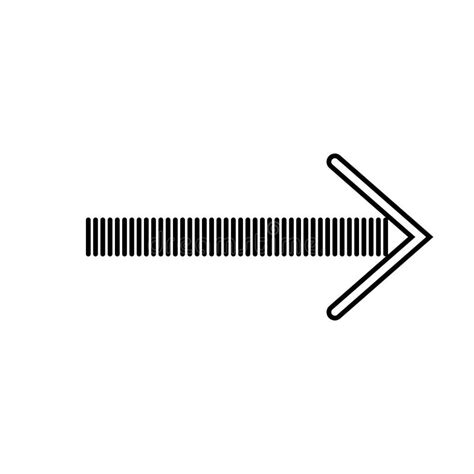 ícone Do Vetor De Seta Para a Direita Símbolo De Seta Preta Ilustração