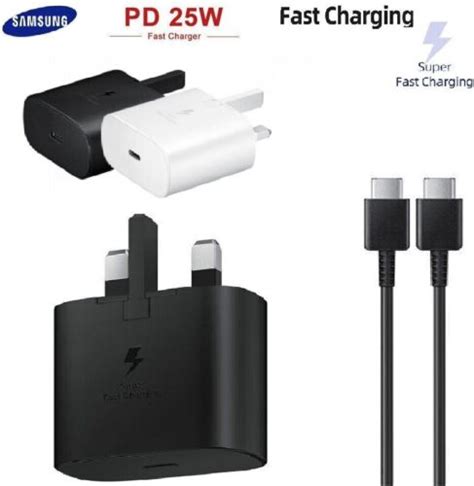 For Samsung Galaxy A14 A34 A54 Super Fast Charger Plug And Type C Charging Cable Ebay