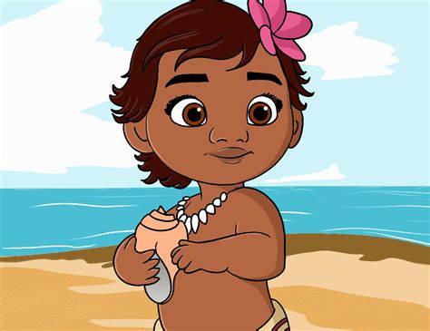 Easy Moana Sketch How To Draw Gramma Tala Moana Use A Long Curved Line To Sketch The