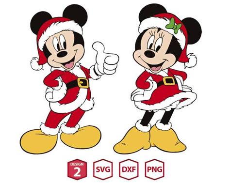 Mickey And Minnie Santa Claus Svg Upp218 Upplop Graphics Resources