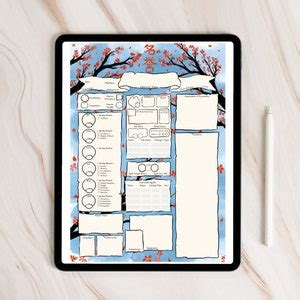 Hanami Dnd Character Sheet Japan Dnd E Dnd Monk Dnd Fighter