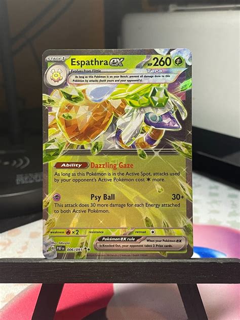 Pokémon TCG Espathra ex Scarlet Violet Paldean Fates 006 091 Holo