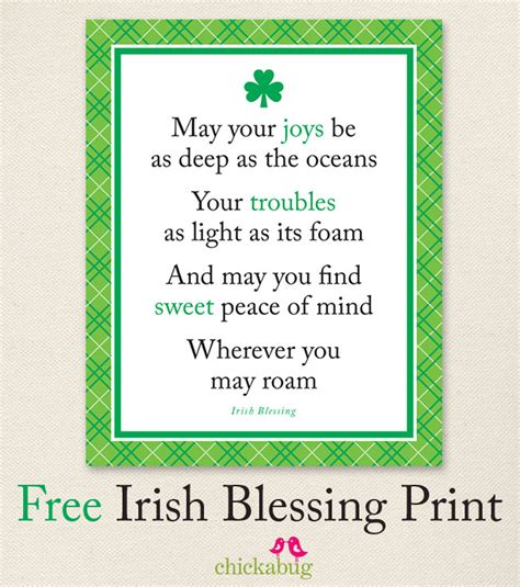 Printable Irish Blessing