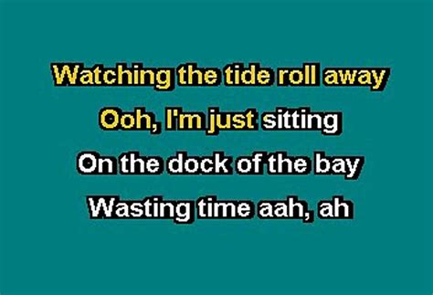 SITTIN ON THE DOCK OF THE BAY OTIS REDDING KARAOKE Vídeo Dailymotion