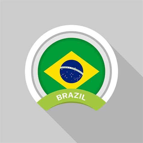 Premium Vector Brazil Round Country Flag Circular Brazilian National