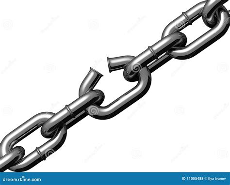 Weak Link In Stretched Chain Royalty Free Stock Image Cartoondealer