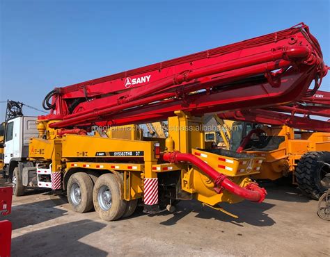 Good Condition Sany Used 42 Meter Boom Concrete Pump Truck For Sale