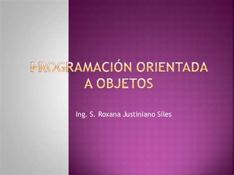 Ppt Programacion Orientada Objeto