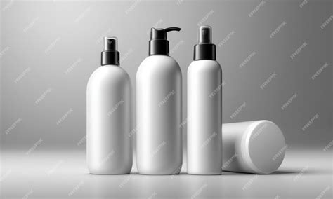 Premium Photo Placeholder Hair Care Product Render Bottle In Background