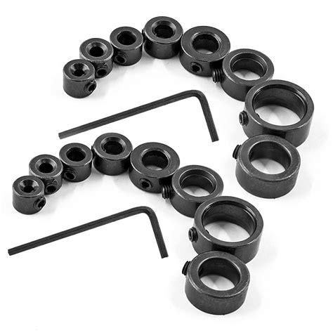 El juego de 2 juegos de collar de broca de tope incluye 18″, 316″, 14