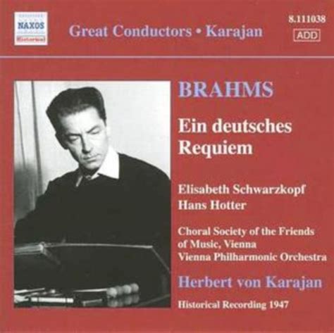 Brahms Ein Deutsches Requiem Von Karajan Herbert Muzyka Sklep