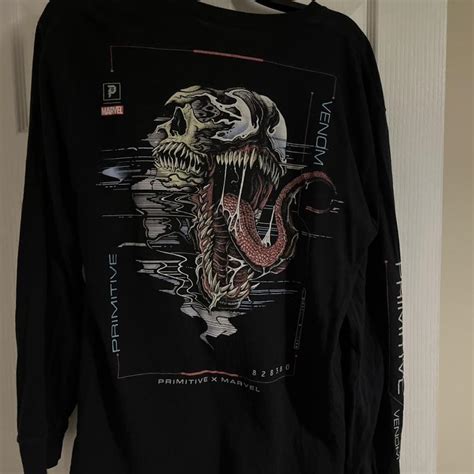 Primitive Official Venom Black Long Sleeve Shirt Depop