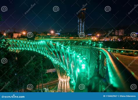 View of Tabiat Bridge at Night in Tehran. Iran Editorial Photography ...