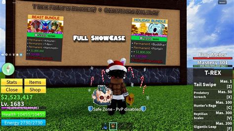 New T Rex Fruit Winter Update Blox Fruits T Rex Full Showcase