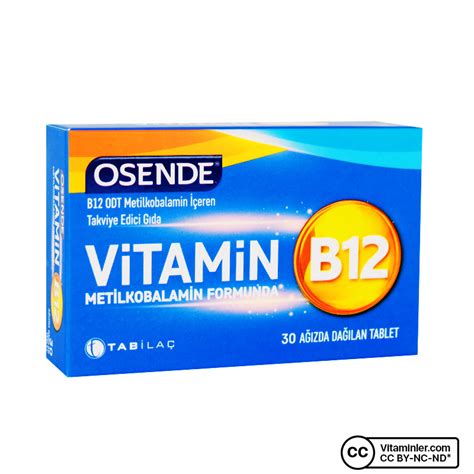 Osende Vitamin B12 30 Tablet B Vitaminleri