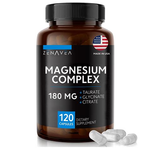 Mua Triple Magnesium Complex Supplement 120 Vegan Capsules 180mg Of