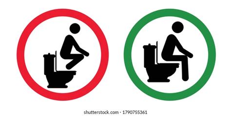 Attention Sit On Toilet Seat Beware Stock Vector Royalty Free