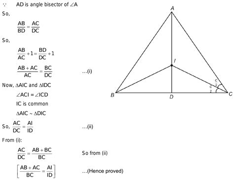 In A Triangle Abc Ad Is The Angle Bisector Of