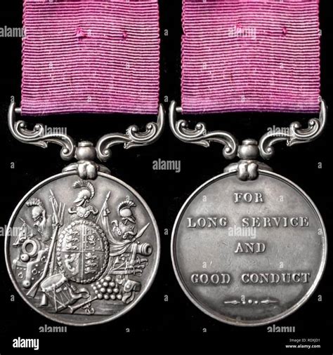 Army Long Service and Good Conduct Medal (Victoria) v3 Stock Photo - Alamy