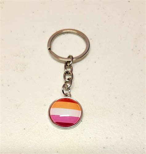 Lesbian Keychain Lgbtq Flag Gay Pride Etsy