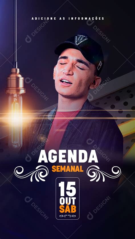 Story Agenda Semanal João Gomes Flyer Social Media PSD Editável