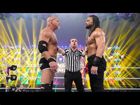 Roman Reigns Vs Goldberg Universal Championship Wwe Elimination