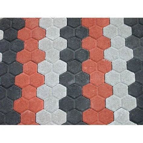 Hexagonal Concrete Footpath Interlocking Paver Blocks Thickness 2 3