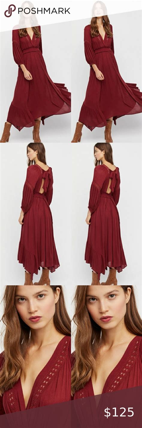 Red Beach Bliss Maxi Dress With Crochet Trim