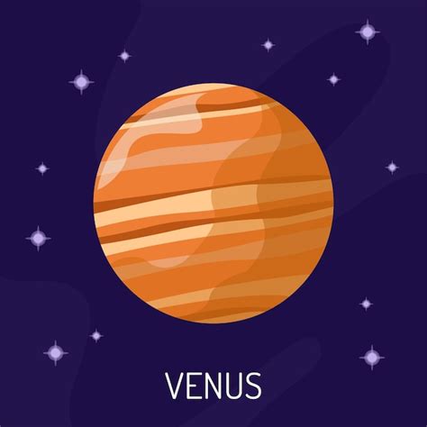 Ilustración vectorial del planeta Venus en el espacio Un planeta en un