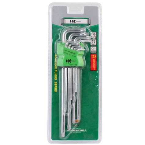 Matt Chrome Vanadium Steel Torx Hex Key Set