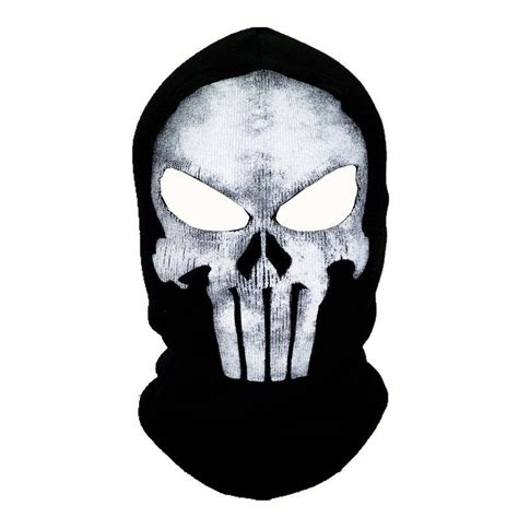 Black Punisher Mask Balaclava Beanies Hats Men Ghost Skull Full Face