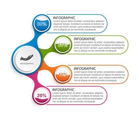 Infografik-vorlage für präsentationen | Premium-Vektor 