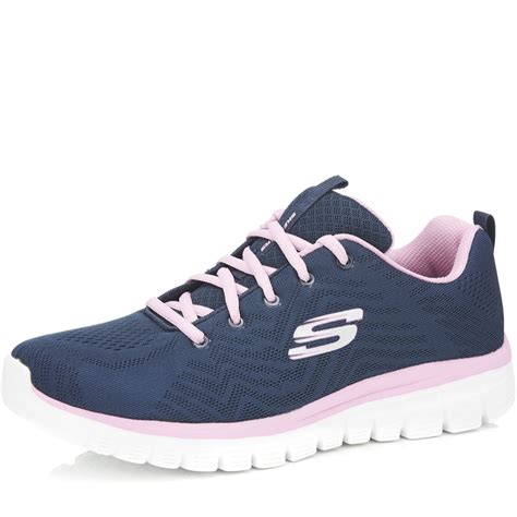 Skechers Graceful Engineered Mesh Lace Up Trainer With Memory Foam Qvc Uk