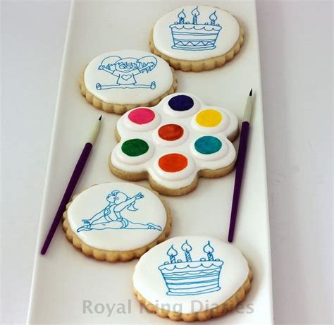 How To Make Paint Palette Cookies Without An Airbrush Paint Cookies Pretty Cookies Cookie