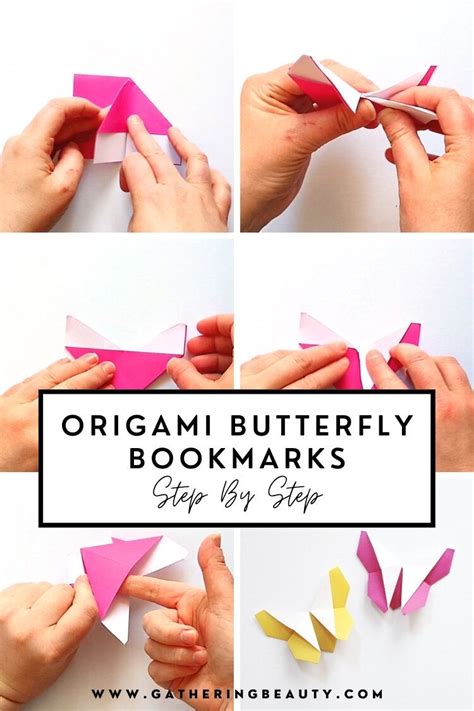 How To Make Origami Butterfly Bookmark — Gathering Beauty Origami Butterfly Butterfly