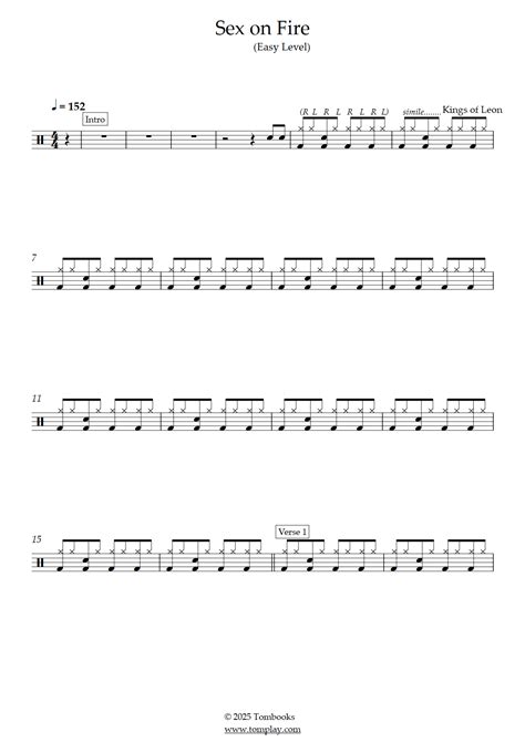 Sex On Fire Easy Level Kings Of Leon Nuty Na B Bny