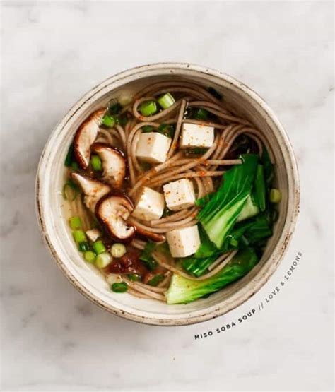 Miso Shiitake Soba Soup Gourmet Recipes