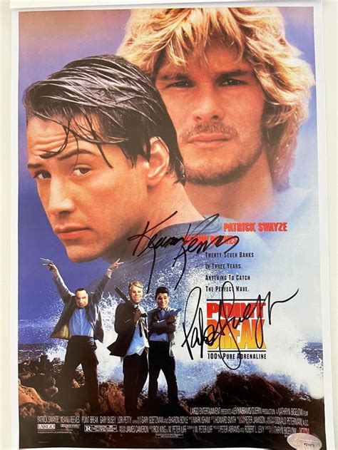 Point Break Keanu Reeves And Patrick Swayze Signed Movie Poster Lupon