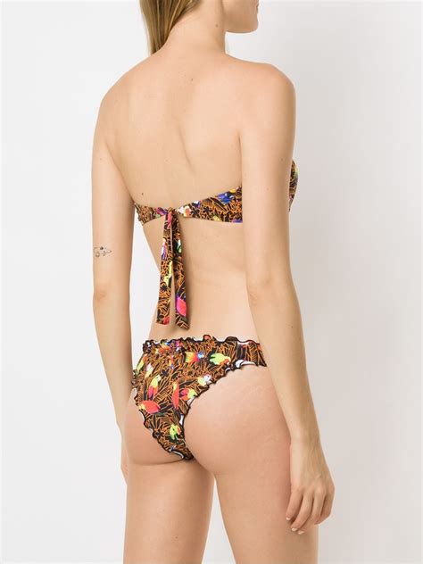 Amir Slama Papagaio Bandeau Bikini Set Farfetch