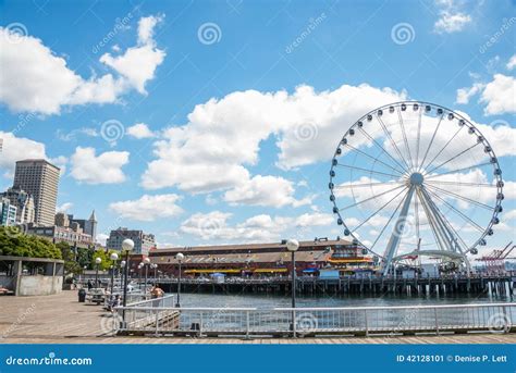 Tourism Waterfront Pier 57 Seattle Washington Editorial Photo Image