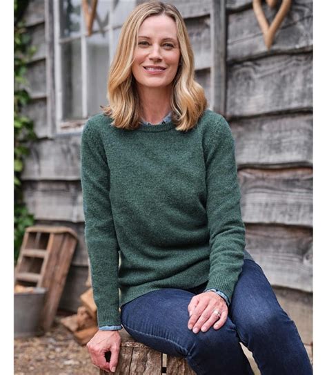 Charcoal Womens Lambswool Crew Woolovers Us