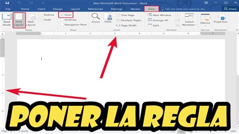 Como Poner La Regla En Word Youtube