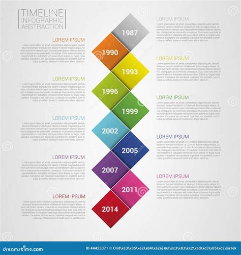 Flat Colorful Abstract Timeline Infographics Vector Illustration Stock